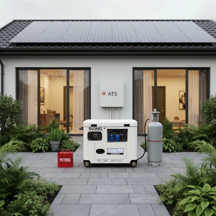 Máy phát điện Lpg im lặng Máy phát điện dự phòng dân dụng Nguồn điện dự phòng Propane ATS Smartgen Wifi Ready